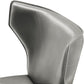 Modern Saddle Leather Dining Chairs Set of 2, Gray