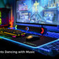 GTG-I43 43 inch Glass RGB Desktop Gaming Desk, Fixed Height Desk, with Accessory Set, Pro RGB Lite Desk