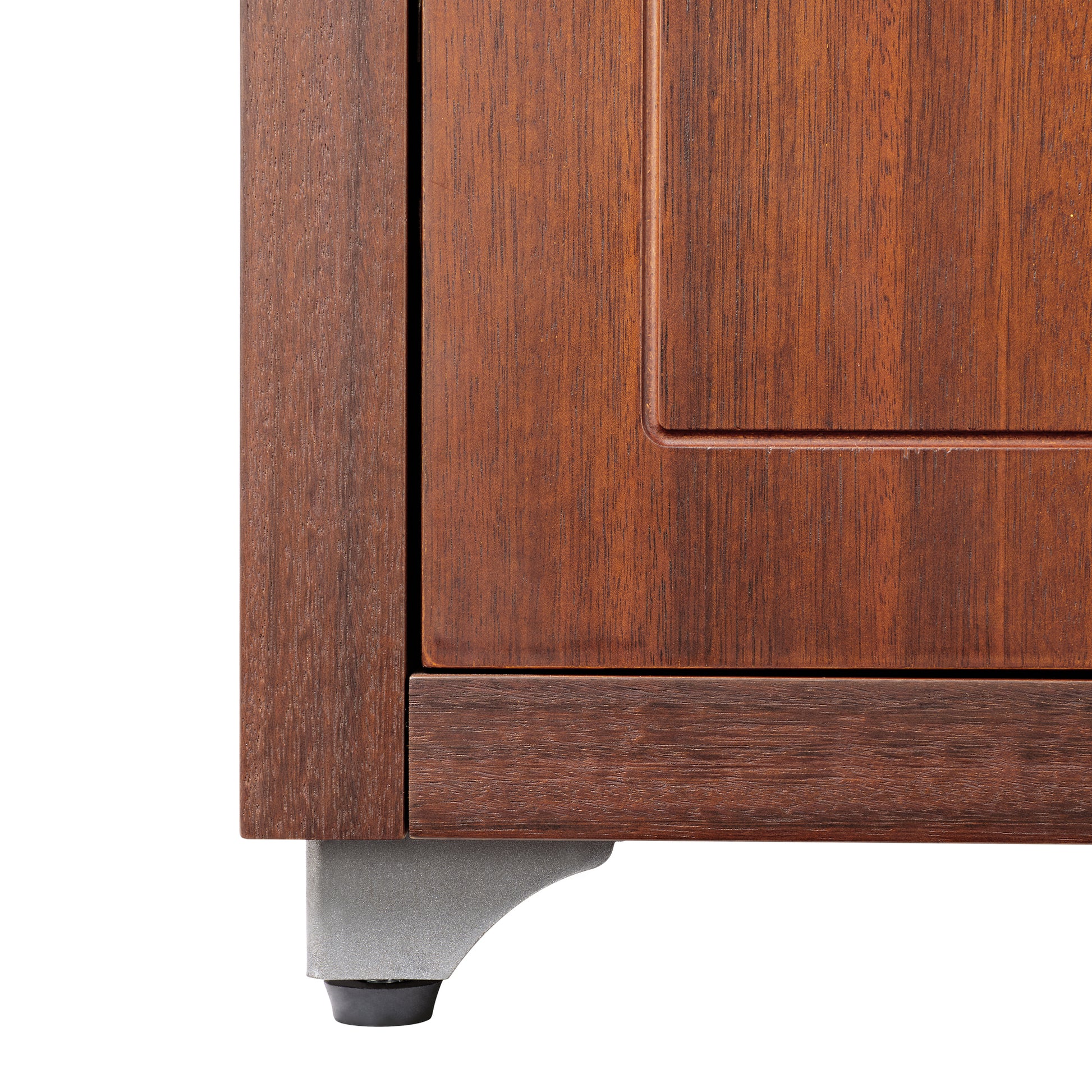 Executive Ark Collection, 72 inch Storage Cabinet Bookshelf with Doors, Walnut with Metal Rubber Tipped
