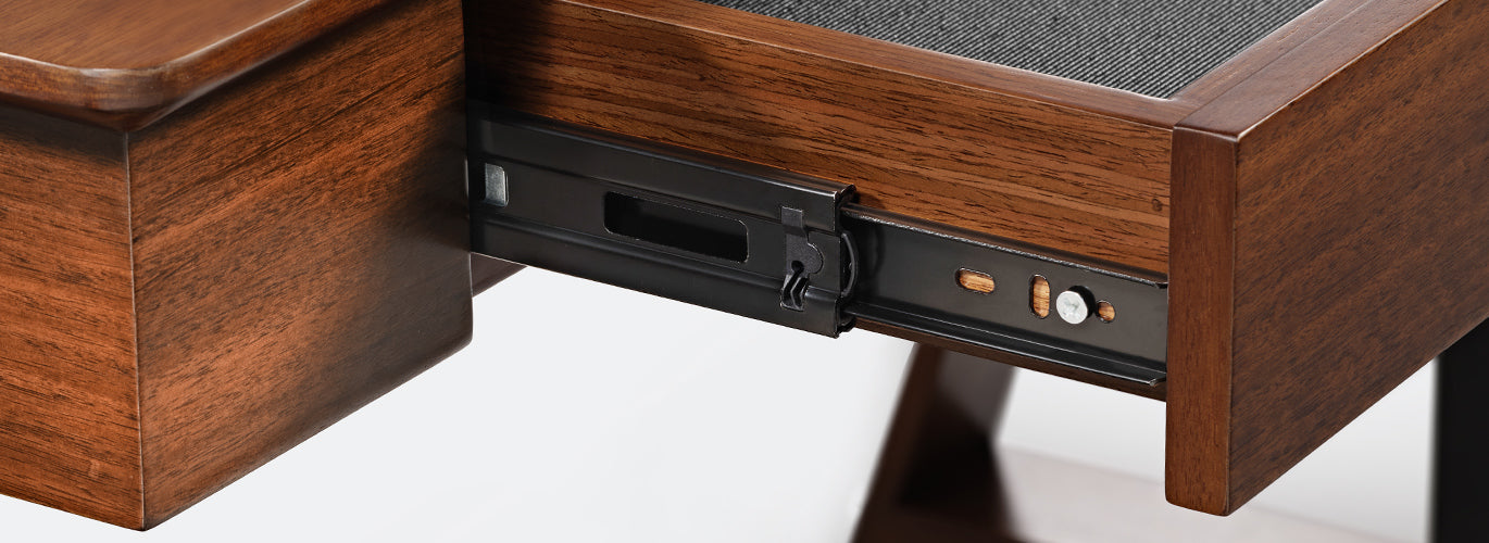 60 inch Standing Desk, Smooth Glide Drawers, Walnut