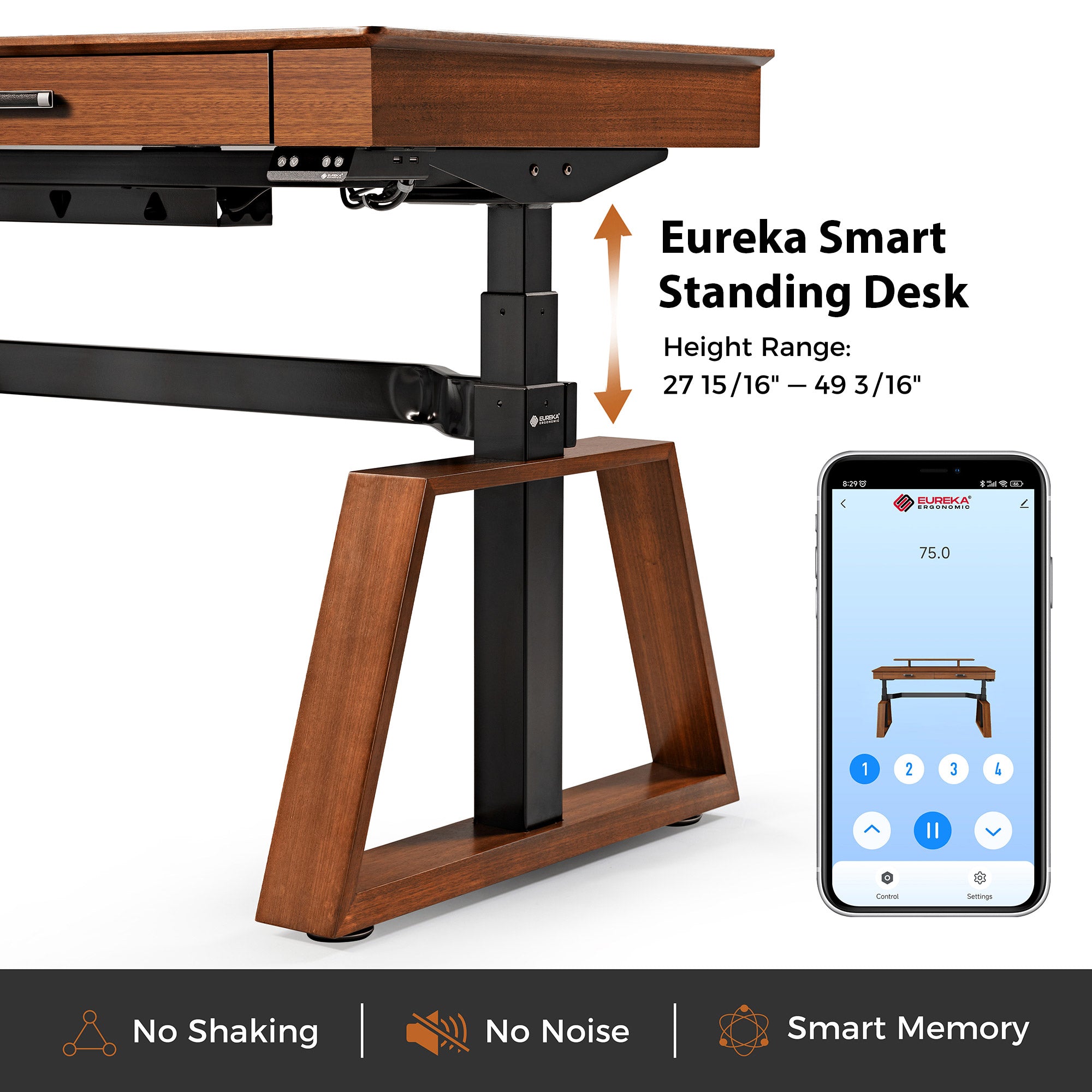 Height Adjustable Footrest with Wheels Eureka Ergonomic