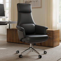 Eureka Ergonomic Royal Renee,  Leather Executive Office Chair,Black