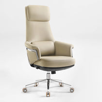 Eureka Ergonomic Royal Renee,  Leather Executive Office Chair,Off-white