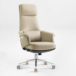 Eureka Ergonomic Royal Renee,  Leather Executive Office Chair,Off-white
