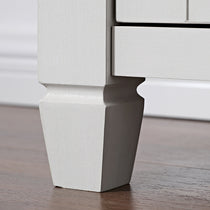 Ark Es 29 White File Cabinet Detail - Angled Leg, Modern Home Office Storage Solution.