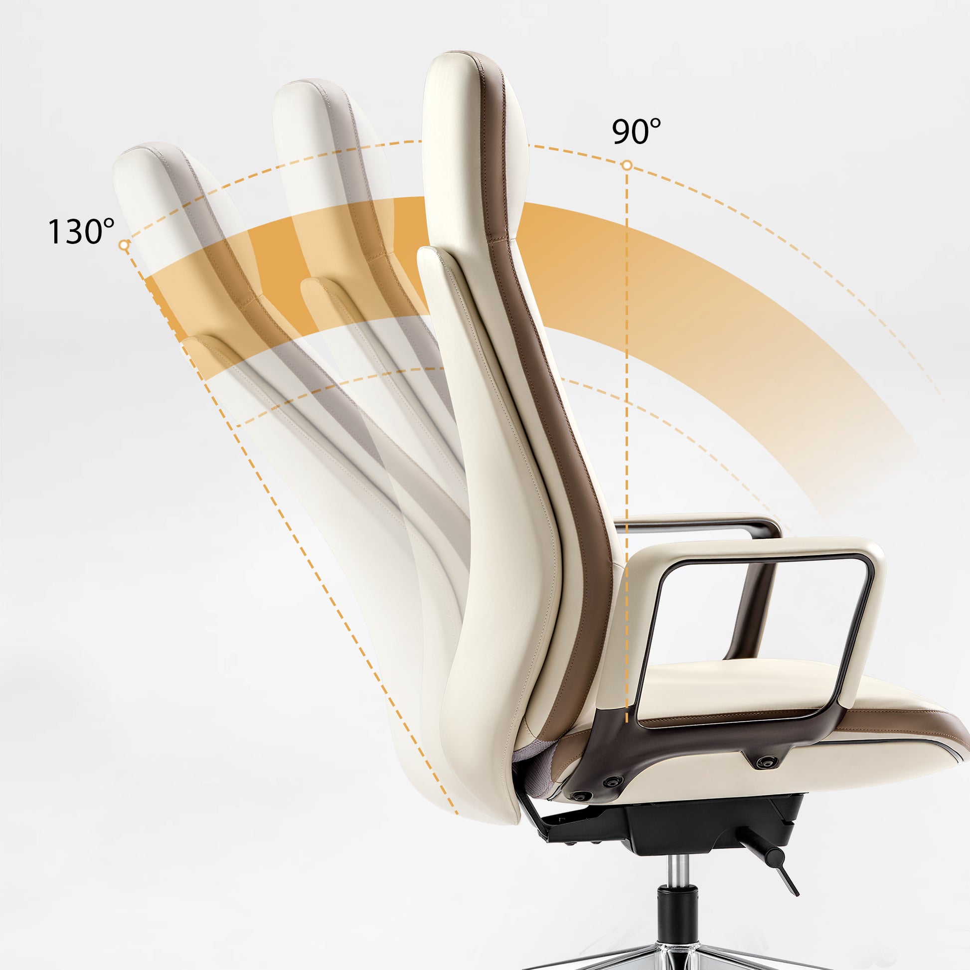 Serene Alto Executive Office Chair Silicone Leather and Tiltable Design