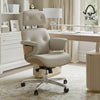 Mathias, Napa Leather Executive Office Chair - Off-White