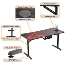 Eureka Ergonomic  Gaming Desk With sturdy desgin