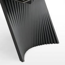 Charlotte Extendable Dining Table, Black Metal Leg Detail, Modern Design.