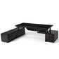 Zen Classic Executive Standing Desk with Cabinets (86"x 39")