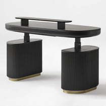 Eureka Ergonomic Opal executive fluted  standing desk Black Back view