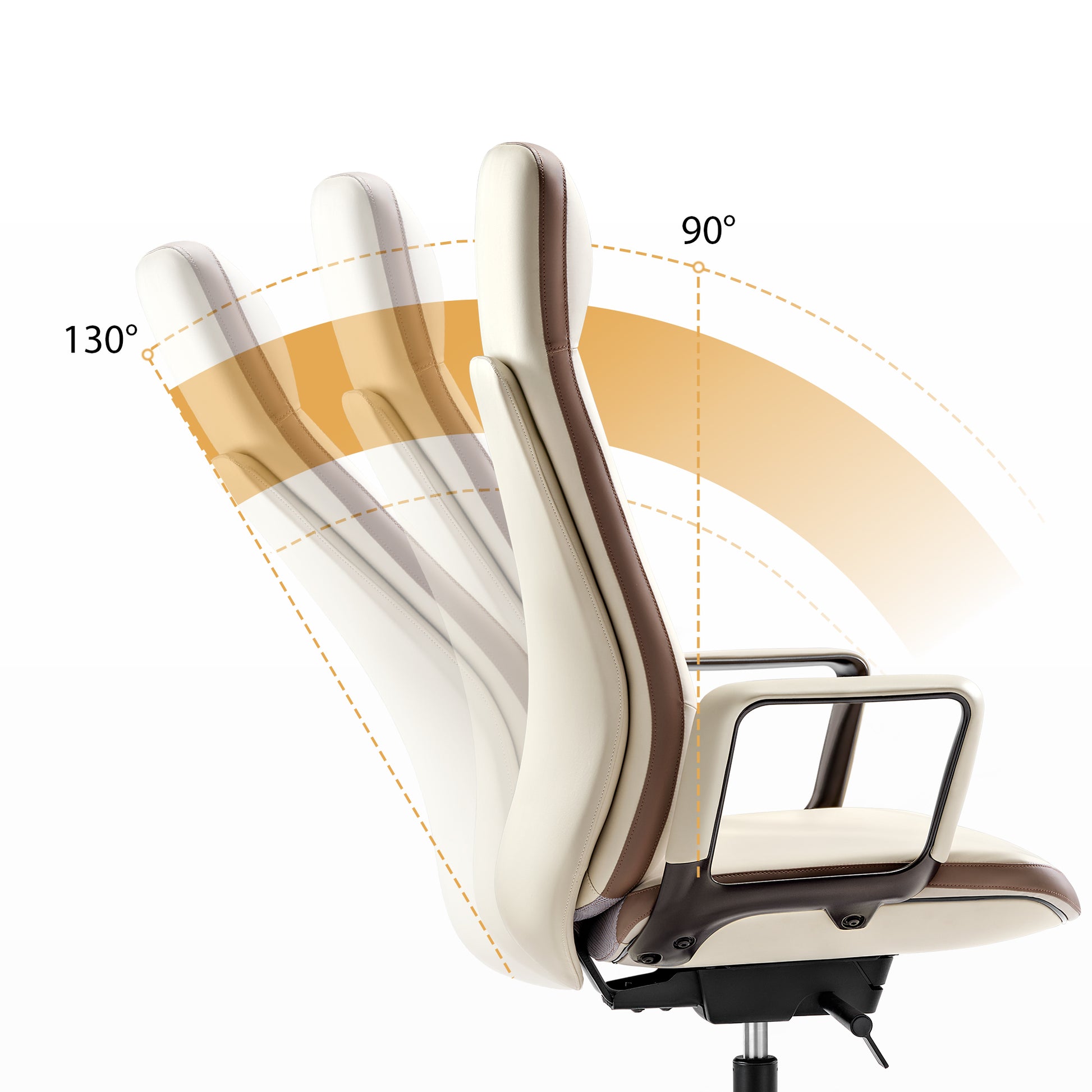 Serene Alto Executive Office Chair Silicone Leather and Tiltable Design