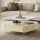 Eureka Ergonomic Living Room with White Rotating Coffee Table With Drawers, White