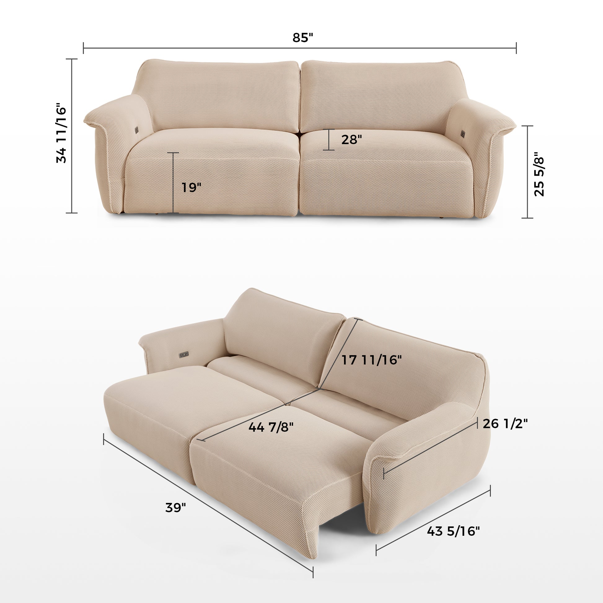 Dimension, 2 seater,Beige