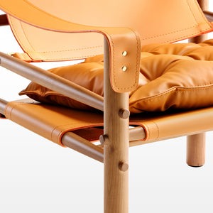Saddle Leather Comfort Lounge Chair
