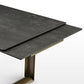 Savoy, 78"-118" Extendable Dining Table with Sintered Stone, Black