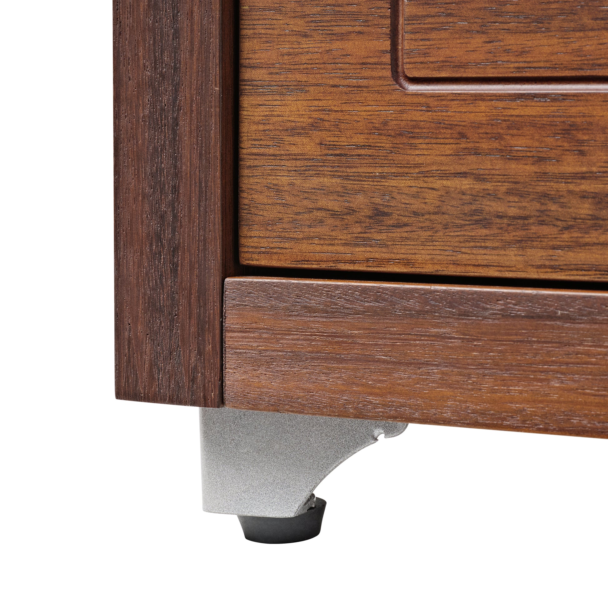 Executive Ark 19 inch file storage cabinet with walnut finish and sturdy metal legs