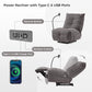 Linx, Power Glider Recliner with Wireless Charging & USB