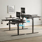 74x23 U-Shaped Standing Desk with Accessories Set