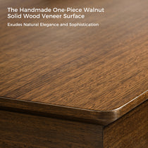 Ark Executive Standing Desk Walnut Wood Veneer Surface, Natural Elegance.