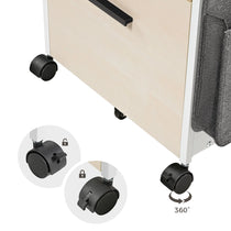 23 Rolling File Cabinet With Lockable Casters for Easy Movement and 360-Degree Swivel.