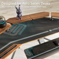 Eureka Ergonomic Desk With Convertible Shelves, Wood and Black Finish, Maximizing Workspace.