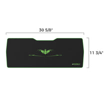 Eureka Ergonomic Gaming Mouse Pad With Bat Design, Black and Green Color, Smooth Surface, Precision Control.
