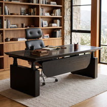 Zen Classic Executive Standing Desk with Cabinets (86"x39")