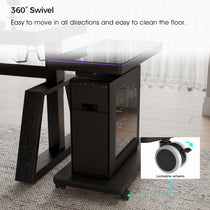 Height-Adjustable Illuminated Panel CPU Cart