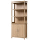 Eureka 29" storage cabinet bookshelf with Adjustable Shelves, oak