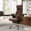 ROYAL - SLIM, Executive Leather Office Chair - Brown