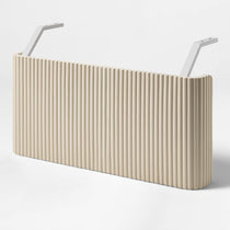 Eureka Ergonomic Opal Cream Birch Modesty Panel for desk privacy product showcase.