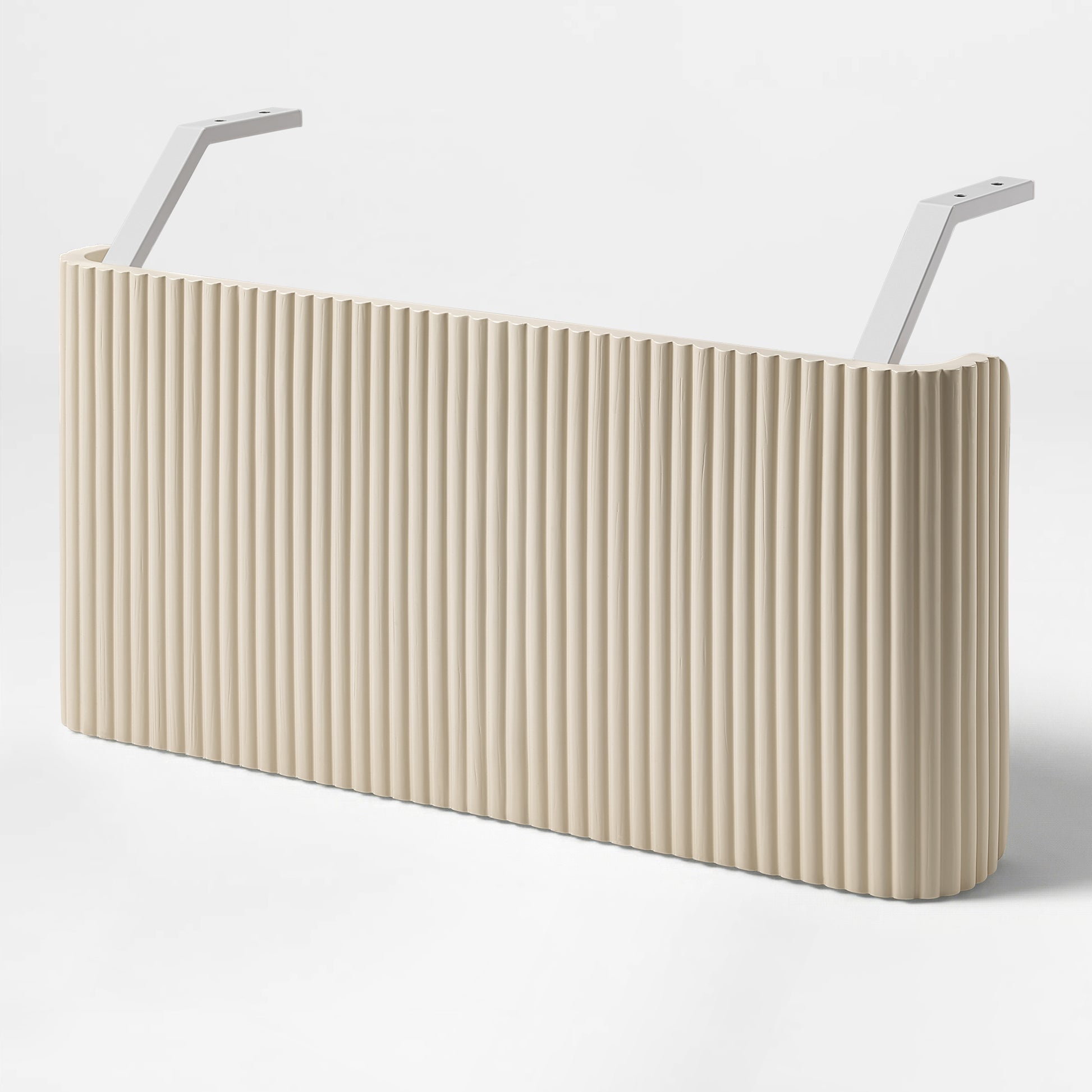 Eureka Ergonomic Opal Cream Birch Modesty Panel for desk privacy product showcase.