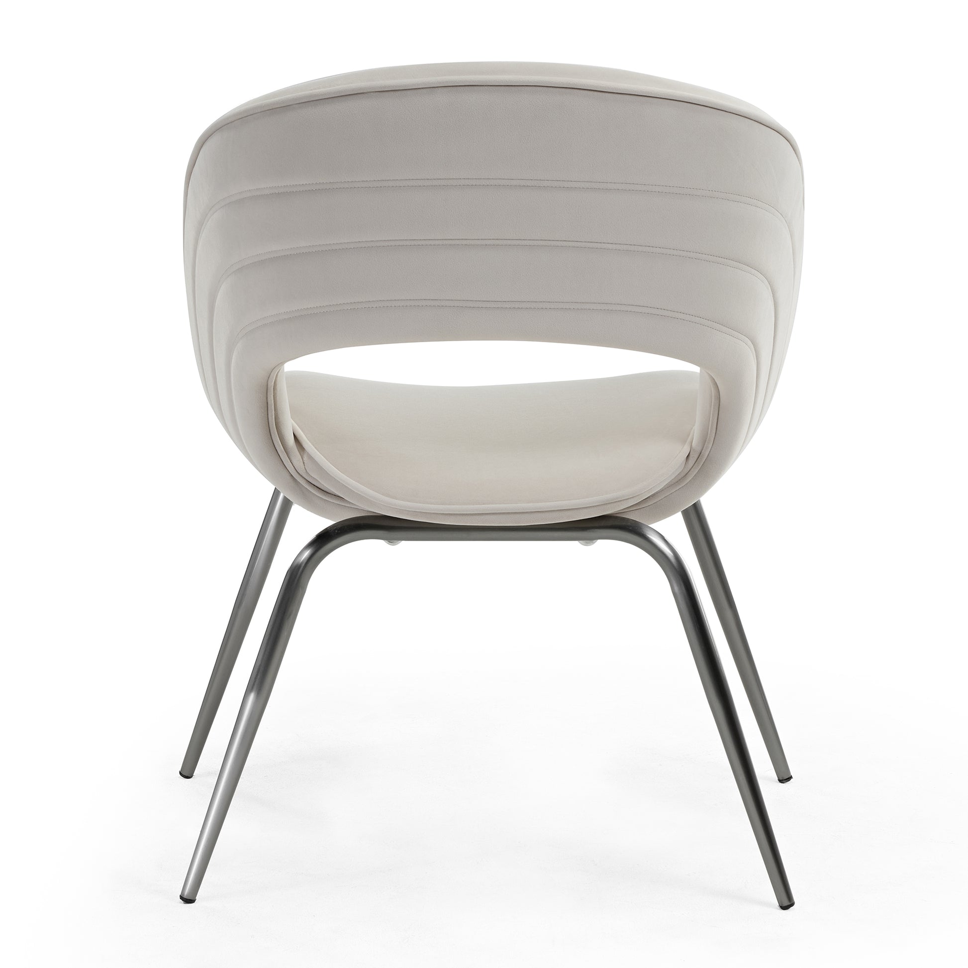  Velvet Dining Chair 1 Pc,Off-White. 