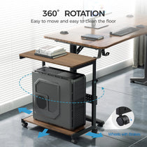 Eureka Ergonomic Mobile Cpu Cart With 360° Rotation for Easy Movement and Cleaning.