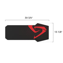 Eureka Ergonomic Gaming Mouse Pad, 30 3/4 X 13 1/8, Black and Red Design.