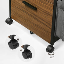 23" Rolling File Cabinet with Drawer