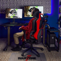 Eureka Ergonomic Typhon Hybrid Gaming Chair in Gaming Setup With Call of Duty Warzone, Ergonomic Design.