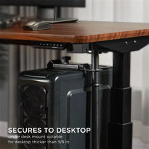 Eureka Ergonomic Cpu Holder Under Desk, Securing a Pc Tower, Black Design, Wooden Desk.