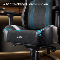 Hyperx Python II Gaming Chair With 4 6/8 Thick Foam Cushion, Ergonomic Design and Carbon Fiber Accents.