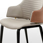 Elegant Two-tone Dining Chairs Set of 2  with Synthetic leather and Comfortable cushion design