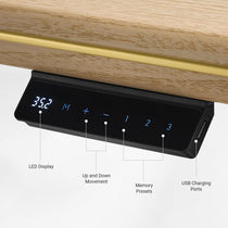 Eureka Ergonomic Aurelia Fluted Standing Desk Three-position memory height adjustment