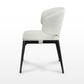 Modern Avant-garde Dining Chairs Set of 2, Off-White