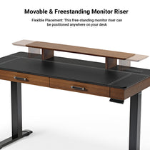 Faux Saddle Leather Adjustable Standing Desk (55"x23")