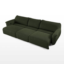Vero Power Sleeper Sofa in Olive Green Techno 3D Mesh Fabric, Modern Modular Design.