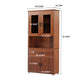Ark, 72'' Storage Cabinet Bookshelf with Doors, Walnut