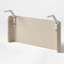 Eureka Ergonomic Opal Modesty Panel back view with metal brackets for product showcase.