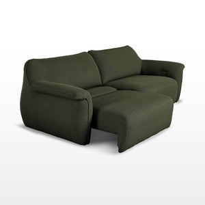 Vero Power Sleeper Sofa in Olive Green Techno 3D Mesh Fabric, Modular Design for Modern Living.
