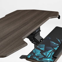 The 55" standing desk provides with sleek wing shape desktop