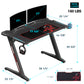 44x24 Gaming Desk with Z-shaped Legs